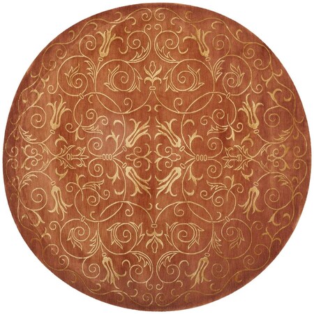 Safavieh 12 x 15 ft. Tibetan 417C Hand Knotted Round Area Rug; Rust & Gold TB417C-1215